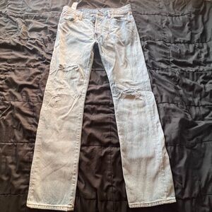 Levis 501 Distressed Jeans